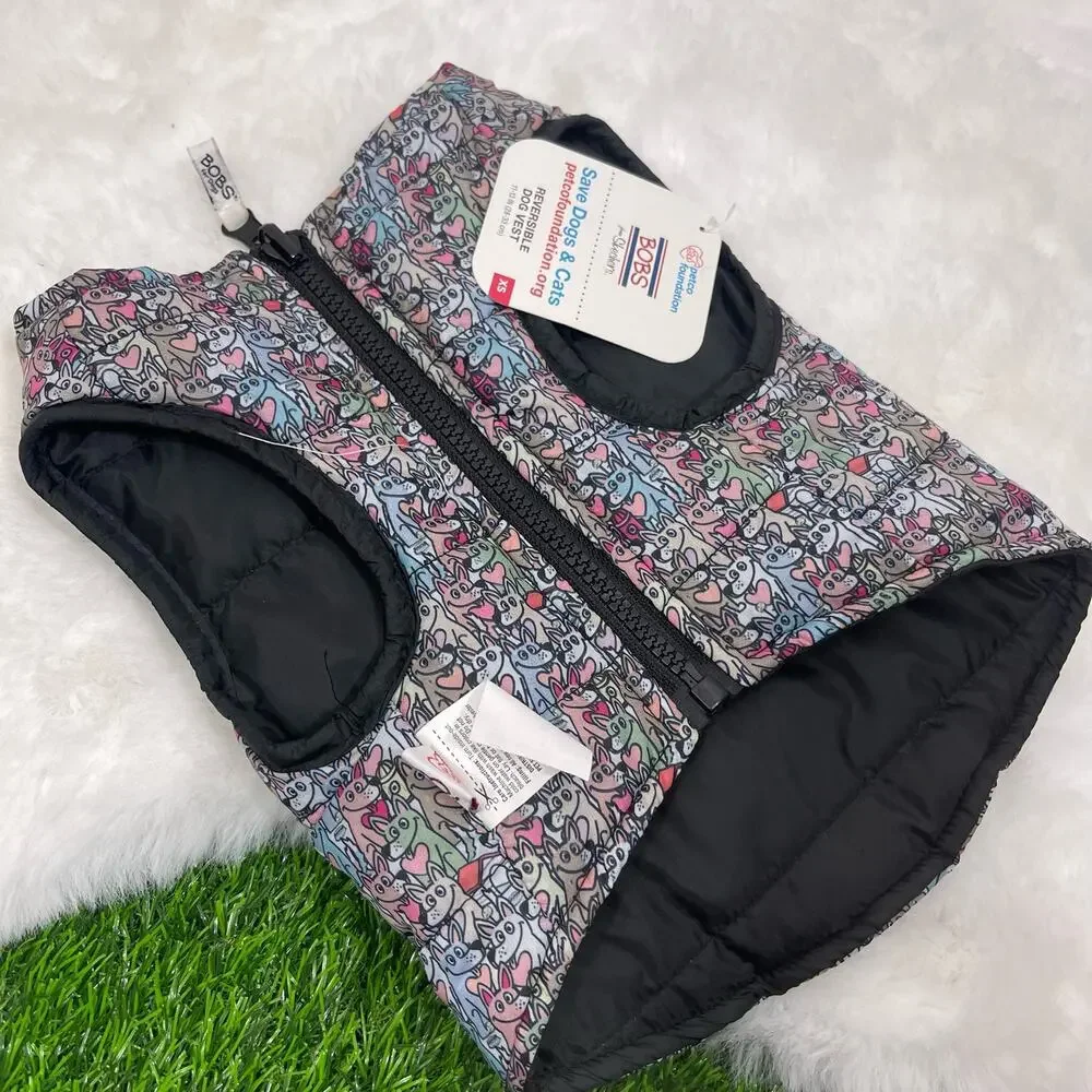 BOBS from Skechers Loverboy Reversible Dog Puffer‎ Jacket, X-Small 11-13